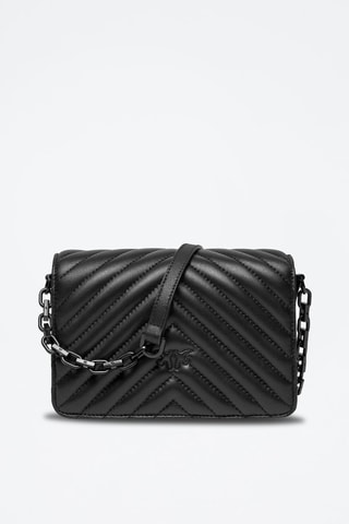 Leren Schoudertas Zwart