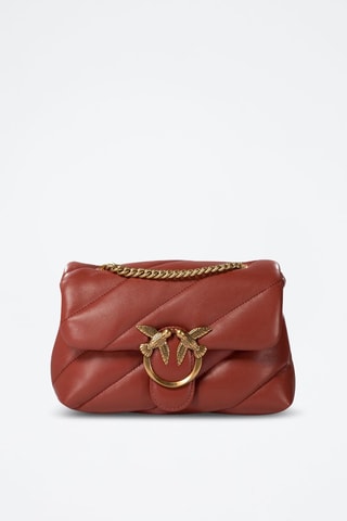 Leren Schoudertas Mini Love Bag - Rood