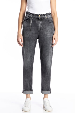 Tapered Broek Hoge Taille - Grijs