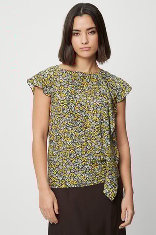 Zijden Top Blauw en Geel - Harmont & Blaine