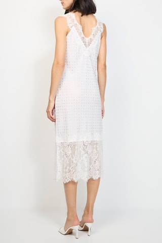 Mouwloze Kanten Jurk - Wit