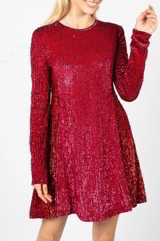 Trapezium Jurk - Rood