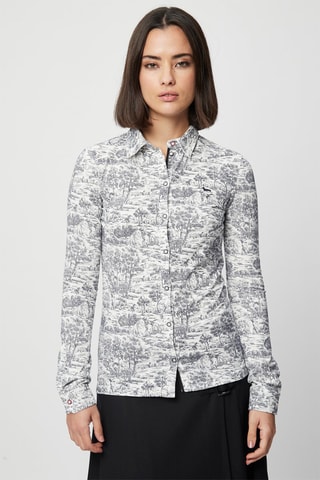 Blouse Ecru en Antraciet- Harmont & Blaine
