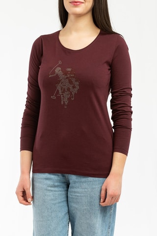 T-shirt Bordeauxrood