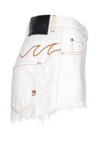 Short en jean- Blanc