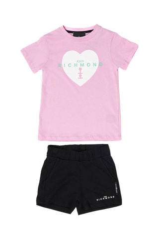 T-shirt en Short Pergi - Roze en Zwart