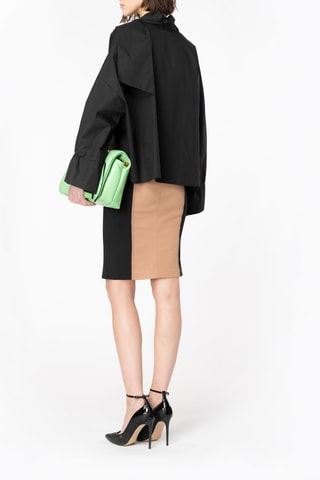 Kokerrok - Nude en Zwart