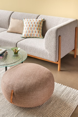 Pouf en laine Mochi - 70 cm - Marron