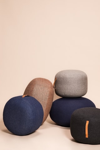 Pouf en laine Mochi - 70 cm - Marron
