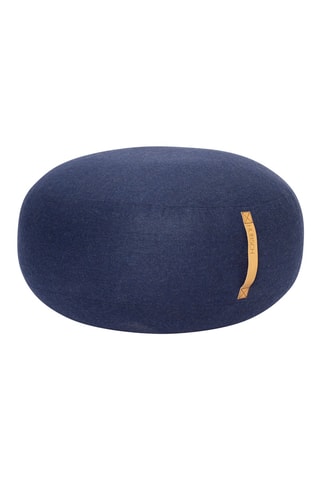 Pouf en laine Mochi - 70 cm - Bleu nuit