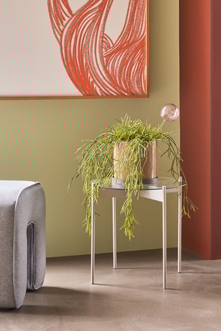 Mesa de apoio em vidro Beam - 45 x 42 cm