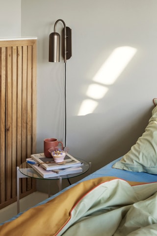 Mesa de apoio em vidro Beam - 45 x 42 cm