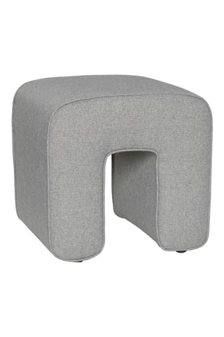 Pufe em madeira Sulpture - Cinzento mesclado - Em poliéster