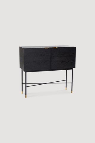 Console 2 portes avec revêtement en frêne Norm - 100 x 90 x 35 cm