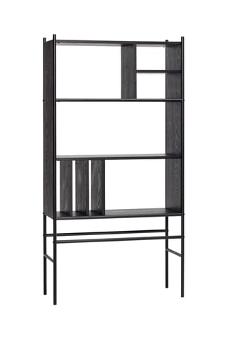 Bibliothèque en frêne et bois d’eucalyptus Divide - 79 x 160 x 32 cm