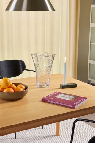 Castiçal em mármore Brick - 15 x 3 x 5 cm - Preto