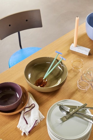 Castiçal em mármore Brick - 15 x 3 x 5 cm - Branco