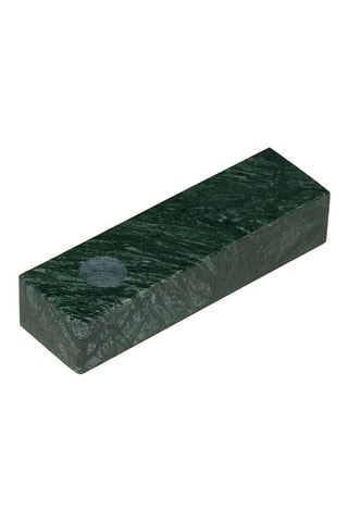 Castiçal em mármore Brick - 15 x 3 x 5 cm - Verde