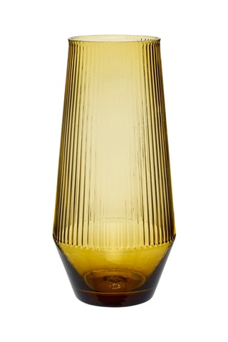 Jarro em vidro soprado à boca Ripple - 26 cm - Amarelo