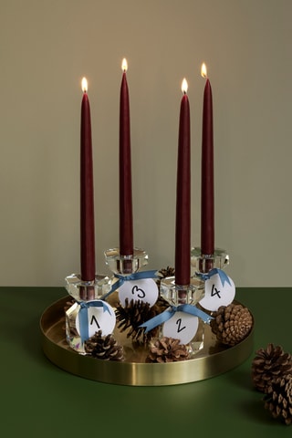 Castiçal de cristal Gem - 16 cm - Transparente