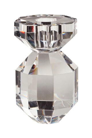 Castiçal de cristal Gem - 16 cm - Transparente