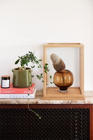 Jarro Ruse - 16 cm - Castanho