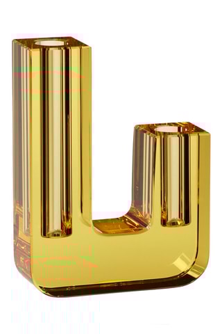 Jarro de cristal Duo - 16 cm - Amarelo