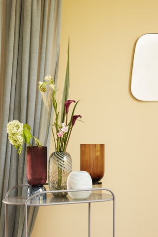 Jarro em vidro soprado à boca Swirl - 28 cm - Cinzento-claro