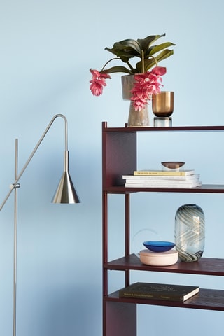 Jarro em vidro soprado à boca Swirl - 28 cm - Cinzento-claro