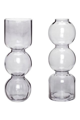 2 jarros circulares - 35 cm - Cinzento