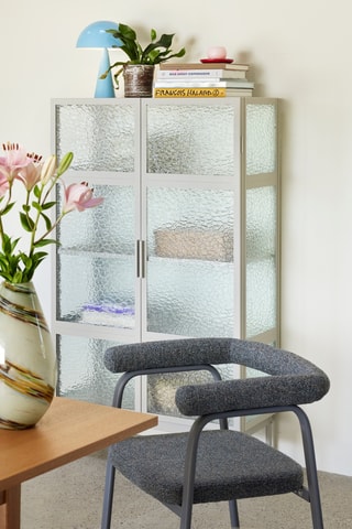 Jarro em vidro soprado à boca Grove - 33 cm - Bege e castanho