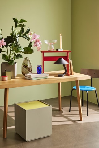 Jarro em vidro soprado à boca Grove - 33 cm - Bege e castanho