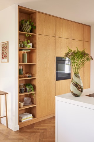 Jarro em vidro soprado à boca Grove - 33 cm - Bege e castanho