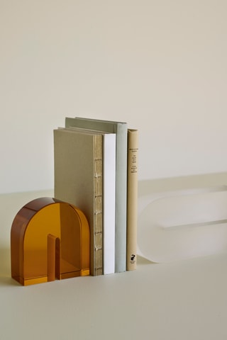 Suporte para livros em cristal Arch - 20 cm - Branco