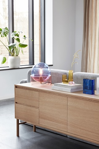 Jarro de cristal Block - 16 cm - Azul-elétrico