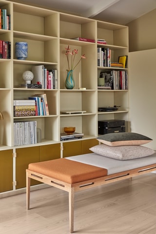 Jarro Kaleido - 30 cm - Azul-claro e amarelo