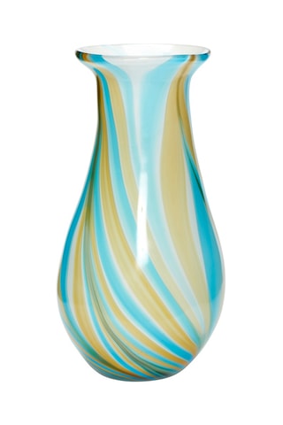 Jarro Kaleido - 30 cm - Azul-claro e amarelo