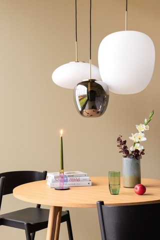 2 jarros em vidro soprado à boca Shimmer - 20 e 35 cm - Azul-celeste