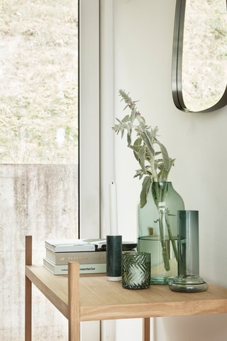 2 jarros em vidro soprado à boca Shimmer - 21 e 28 cm - Verde-água