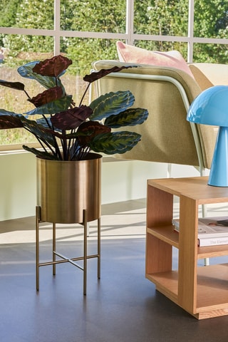 2 cachepôs Airy - 45 e 55 cm - Dourado