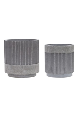 2 vasos Ripple - 25 x 26/30 x 31 cm - Cinzento-escuro