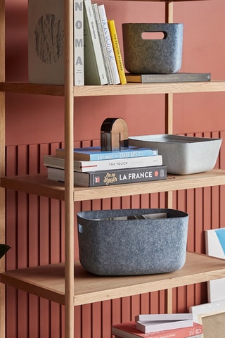 3 cestos Sortit - 27 x 22 x 8 / 29 x 23 x 10 / 31 x 25 x 12 cm - Azul e verde