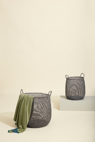 2 paniers Mist - 35 et 43 cm - Marron et bleu foncé