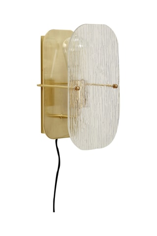 Aplique de parede Ruffle - Dourado e branco - 15 W