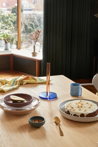 Porta-rolo de cozinha Kiosk - 15 x 28 cm - Azul e rosa