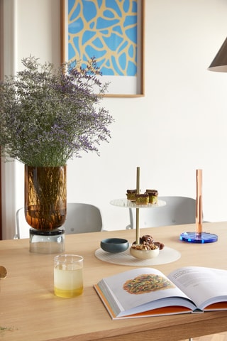 Porta-rolo de cozinha Kiosk - 15 x 28 cm - Azul e rosa