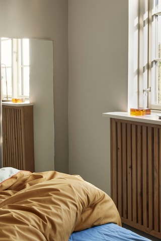 Conjunto colcha Aki - Laranja e verde-água