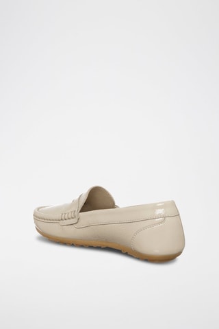 Mocassins em couro Bege