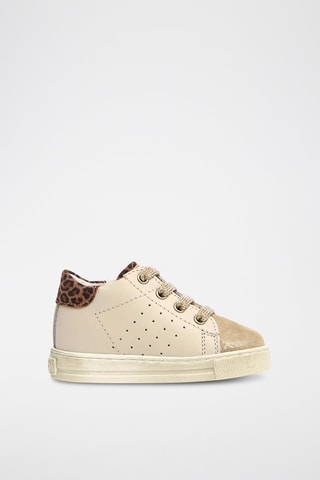 Sapatilhas de couro Salazar - Rosa-maquilhagem e cru