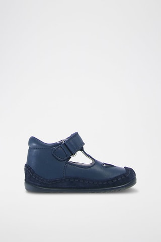 Salomés em couro Azul-marinho